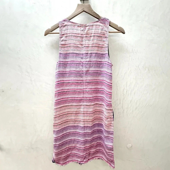 Tommy Bahama || 100% Linen Tropical Shift Dress Side Pockets XS - Picture 3 of 10